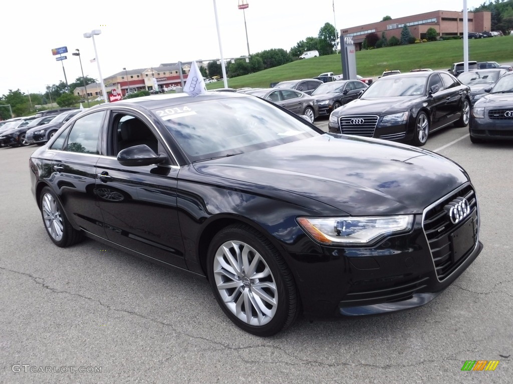 2014 A6 2.0T quattro Sedan - Phantom Black Pearl / Black photo #7