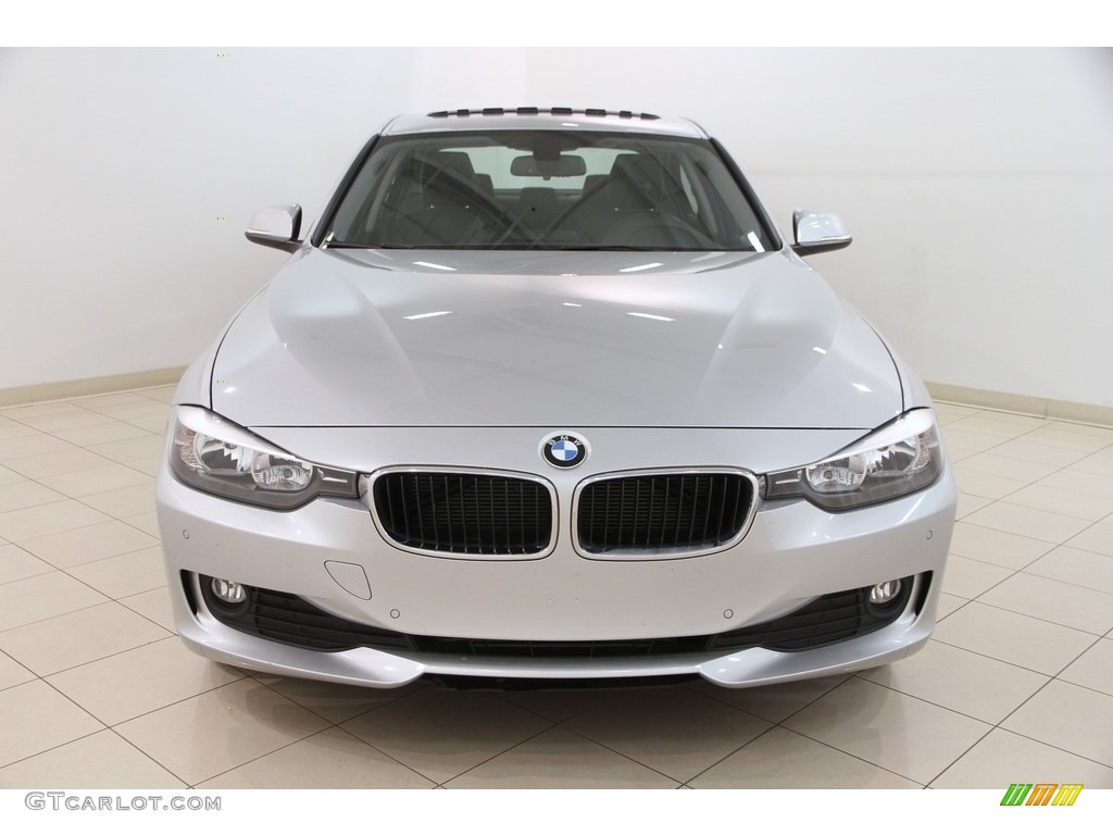 2014 3 Series 320i xDrive Sedan - Glacier Silver Metallic / Black photo #2
