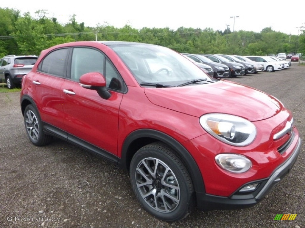 Rosso Passione (Red) 2017 Fiat 500X Trekking AWD Exterior Photo #120929365