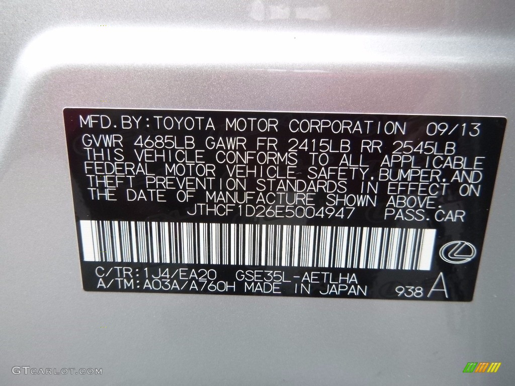 2014 IS 250 AWD - Silver Lining Metallic / Black photo #11