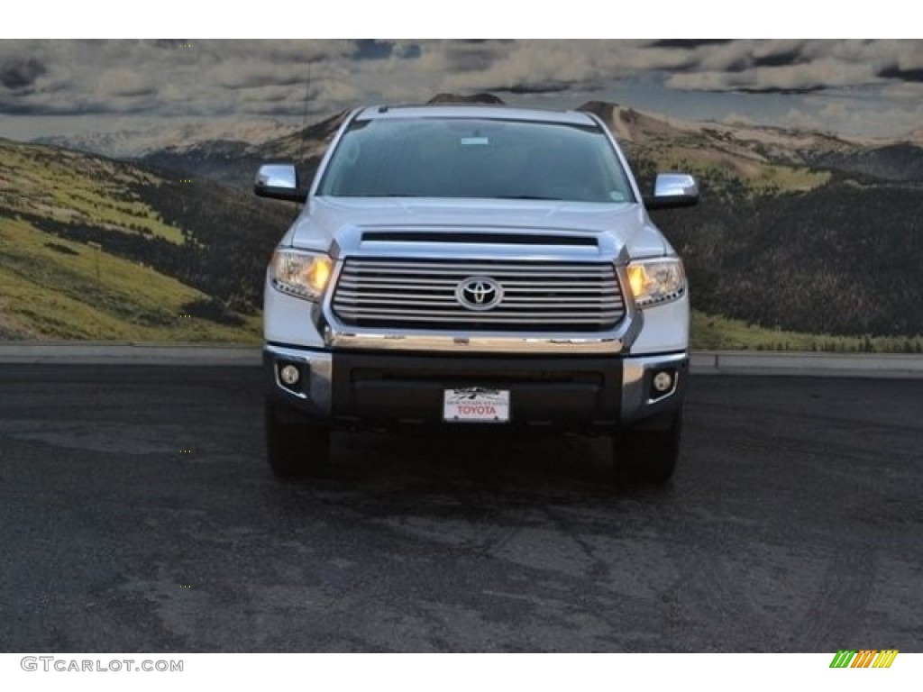 2017 Tundra Limited CrewMax 4x4 - Super White / Black photo #2