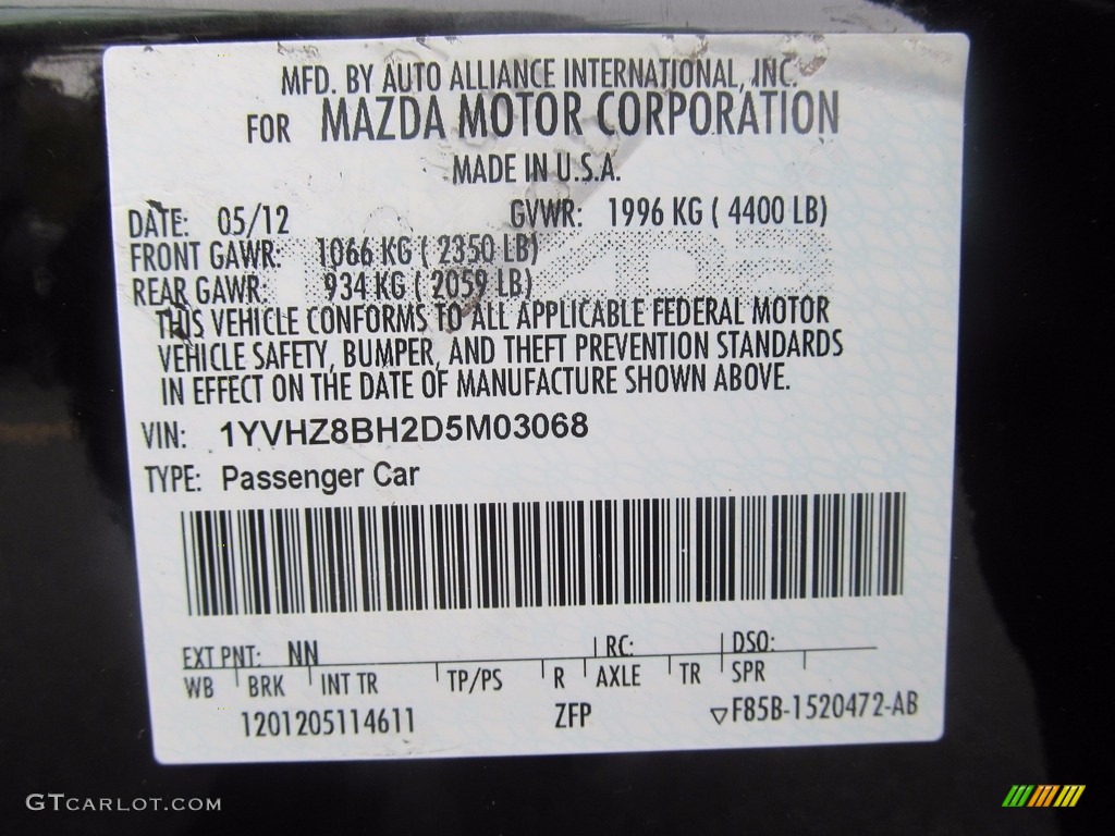 2013 MAZDA6 i Sport Sedan - Ebony Black / Black photo #46