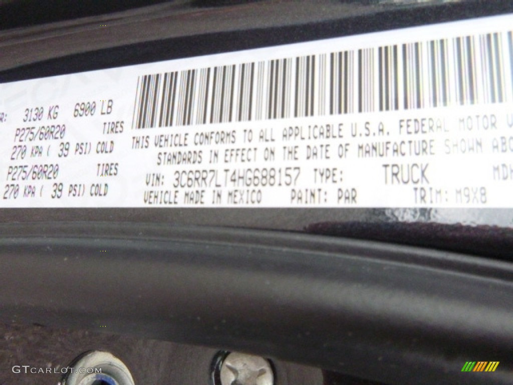 2017 1500 Big Horn Crew Cab 4x4 - Maximum Steel Metallic / Black/Diesel Gray photo #15