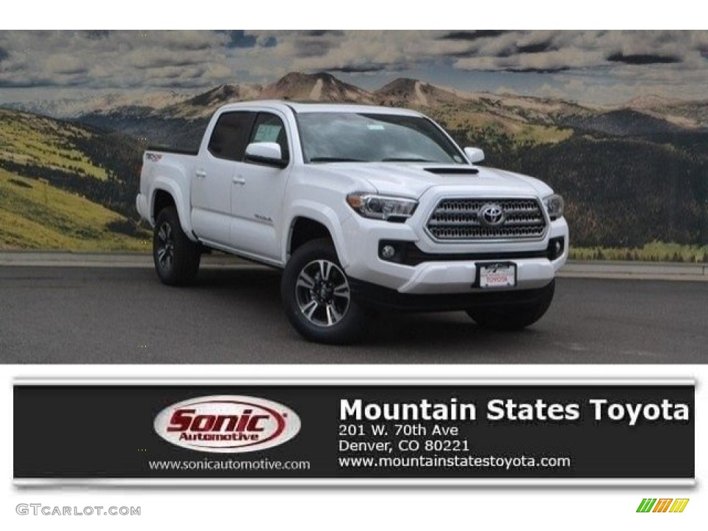 2017 Tacoma TRD Sport Double Cab 4x4 - Super White / TRD Graphite photo #1