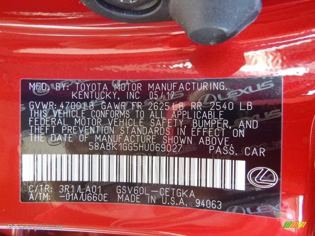 2017 ES 350 - Matador Red Mica / Parchment photo #11