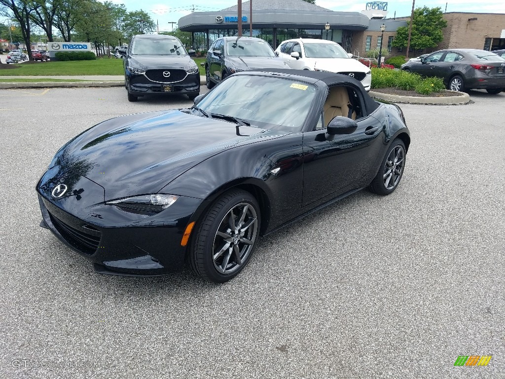 2017 MX-5 Miata Grand Touring - Jet Black Mica / Tan photo #1