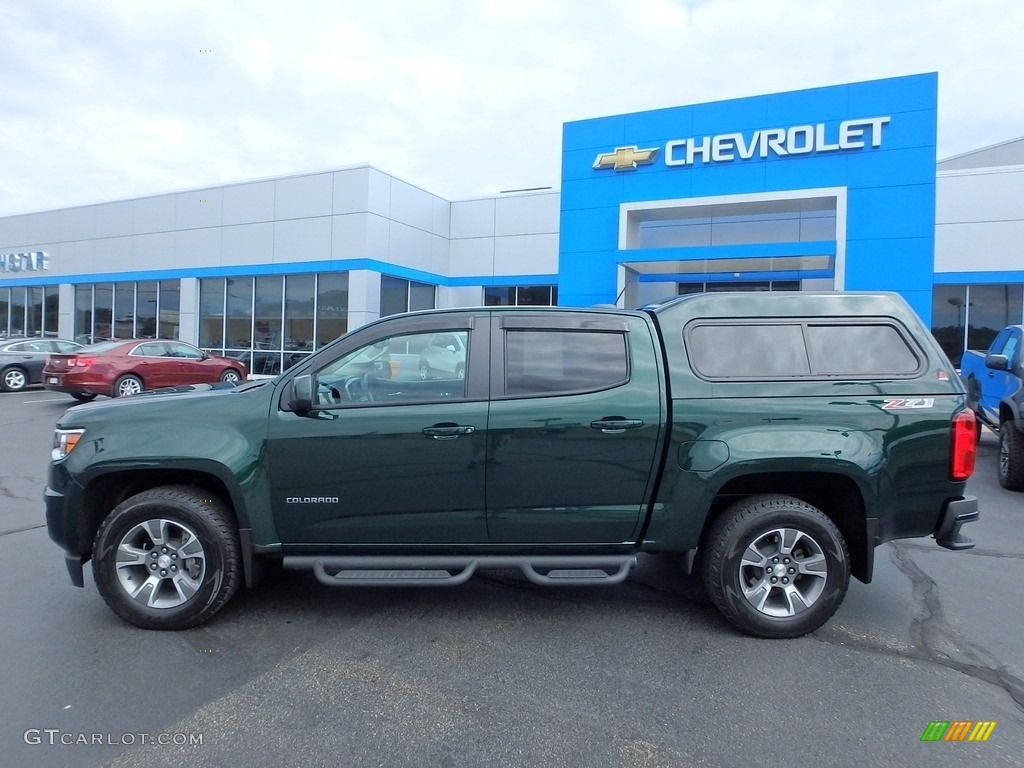 2016 Colorado Z71 Crew Cab 4x4 - Rainforest Green Metallic / Jet Black photo #3