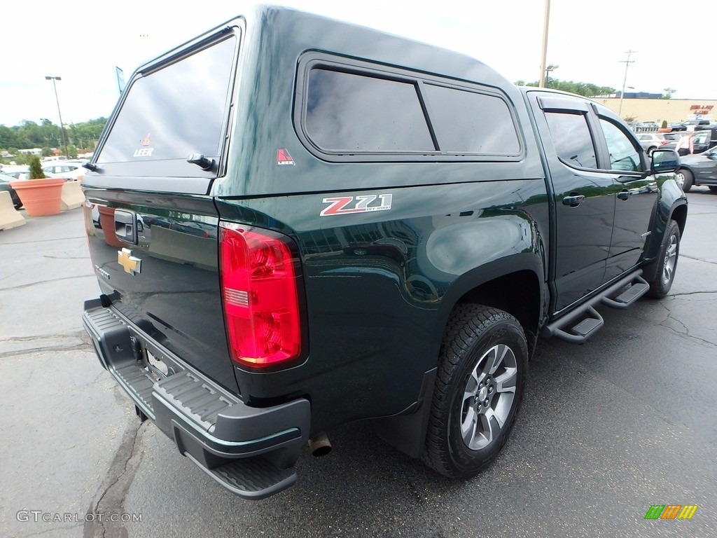 2016 Colorado Z71 Crew Cab 4x4 - Rainforest Green Metallic / Jet Black photo #7