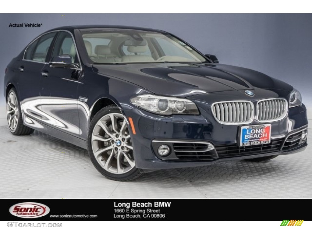 2014 5 Series 535i Sedan - Imperial Blue Metallic / Venetian Beige photo #1