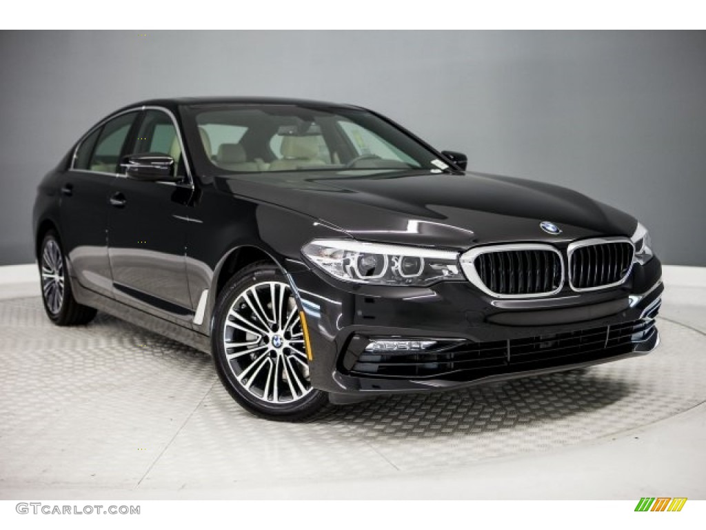 2017 5 Series 530i Sedan - Jet Black / Canberra Beige photo #12