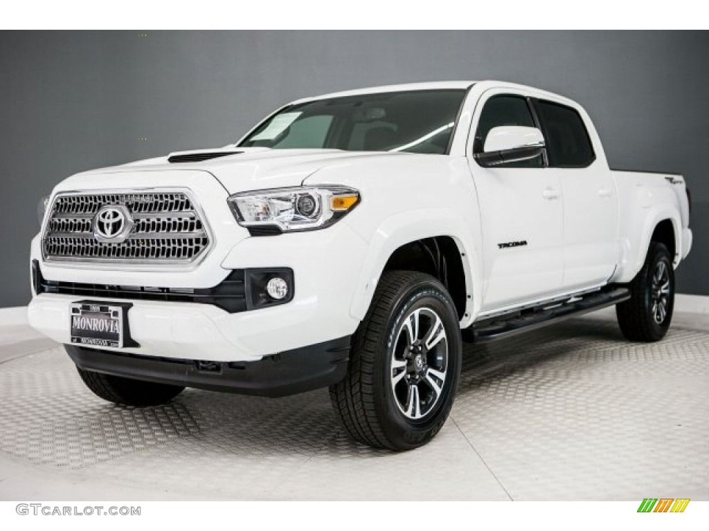 Super White 2017 Toyota Tacoma TRD Sport Double Cab Exterior Photo #120947442