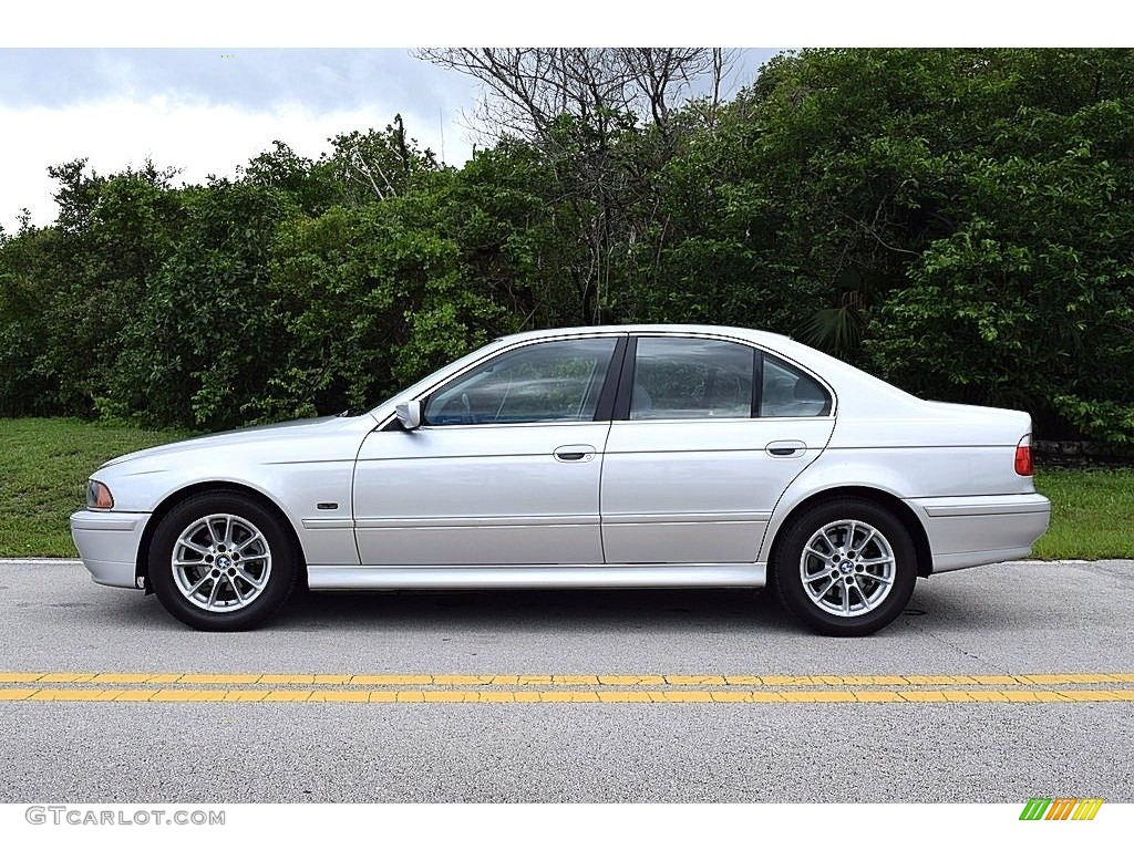 2003 5 Series 525i Sedan - Titanium Silver Metallic / Black photo #6