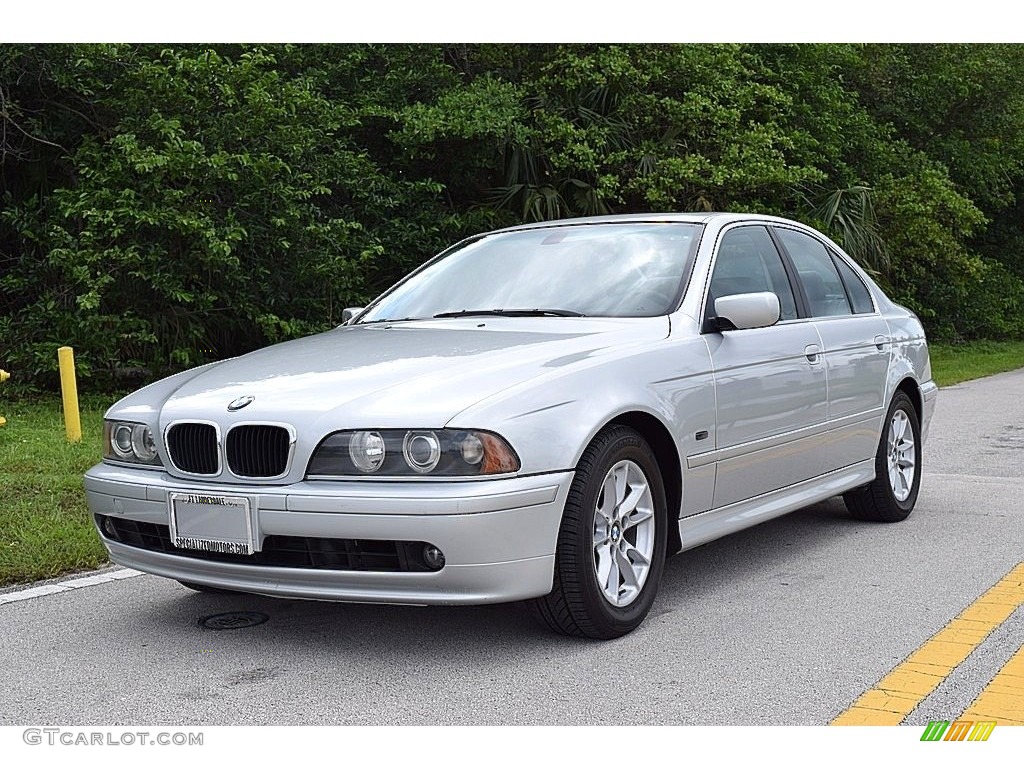 2003 5 Series 525i Sedan - Titanium Silver Metallic / Black photo #8
