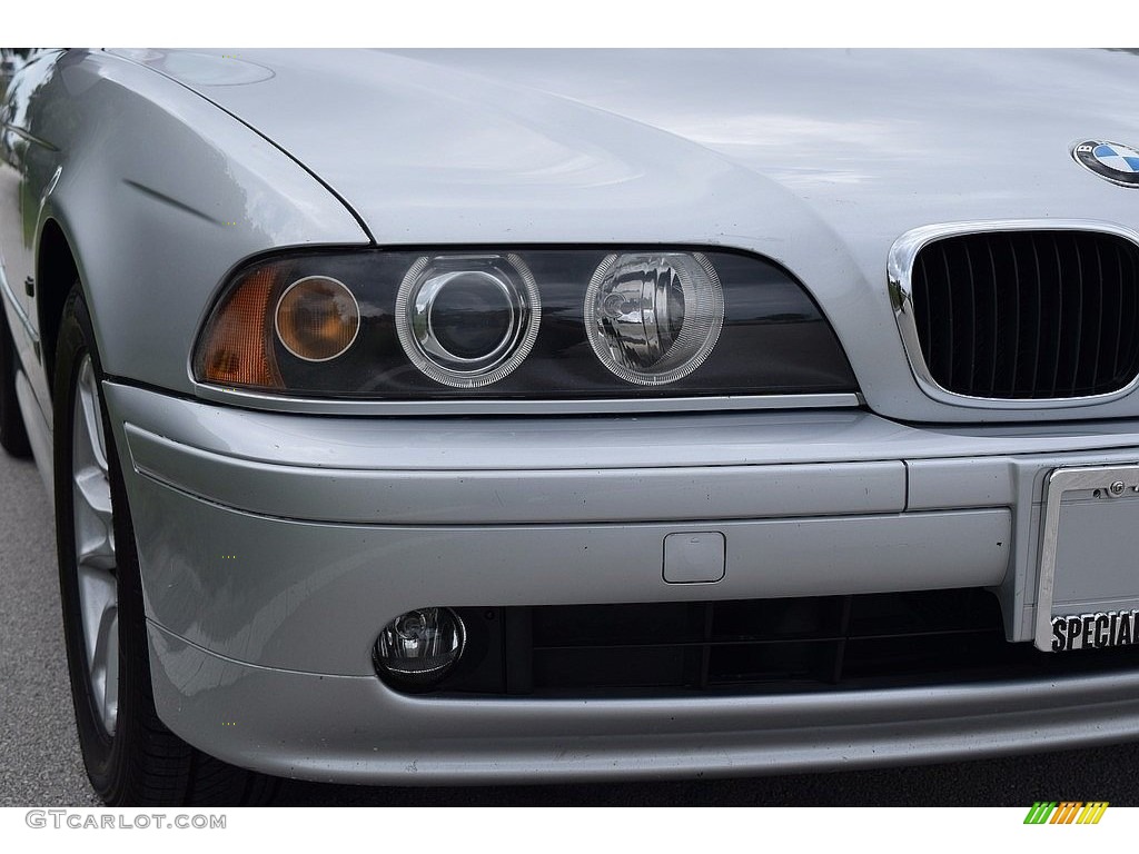 2003 5 Series 525i Sedan - Titanium Silver Metallic / Black photo #10