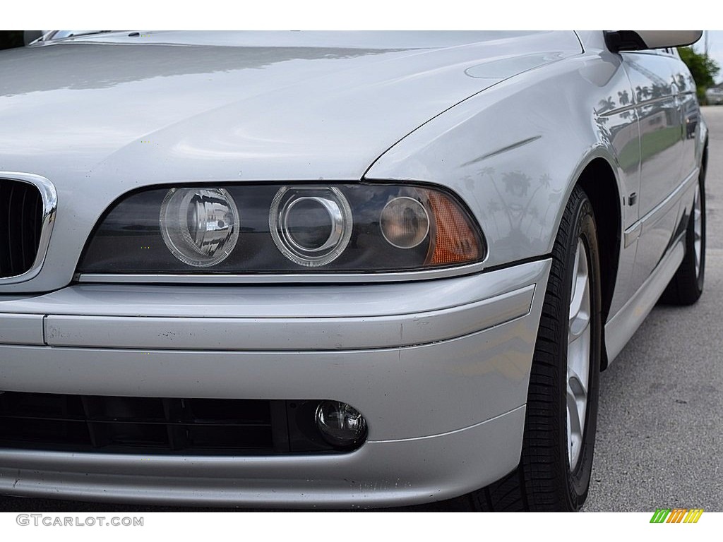 2003 5 Series 525i Sedan - Titanium Silver Metallic / Black photo #12