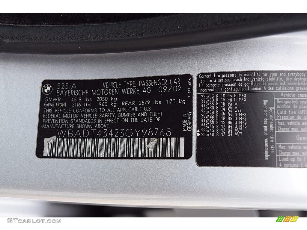 2003 5 Series 525i Sedan - Titanium Silver Metallic / Black photo #31