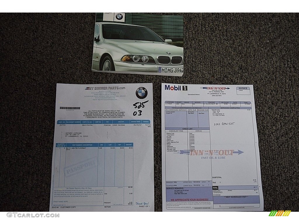 2003 5 Series 525i Sedan - Titanium Silver Metallic / Black photo #48