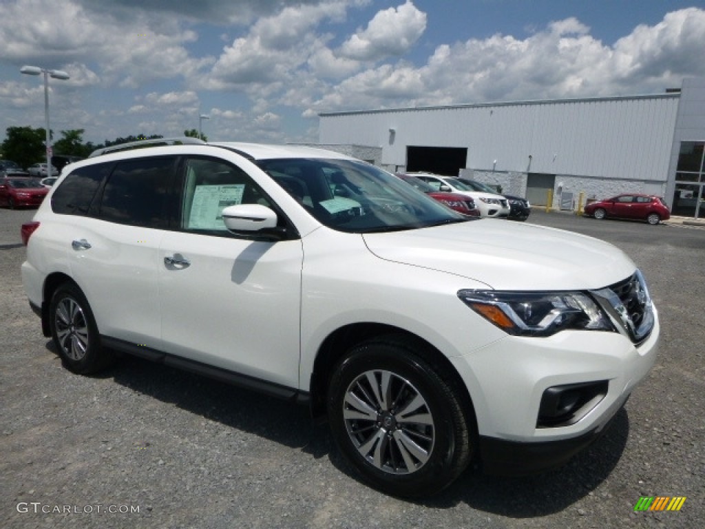 Pearl White 2017 Nissan Pathfinder SV 4x4 Exterior Photo #120949836