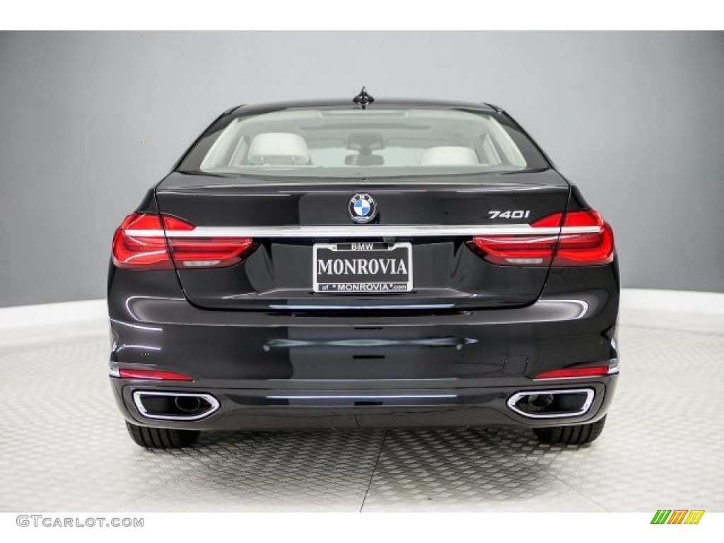 2018 7 Series 740i Sedan - Black Sapphire Metallic / Ivory White/Black photo #4
