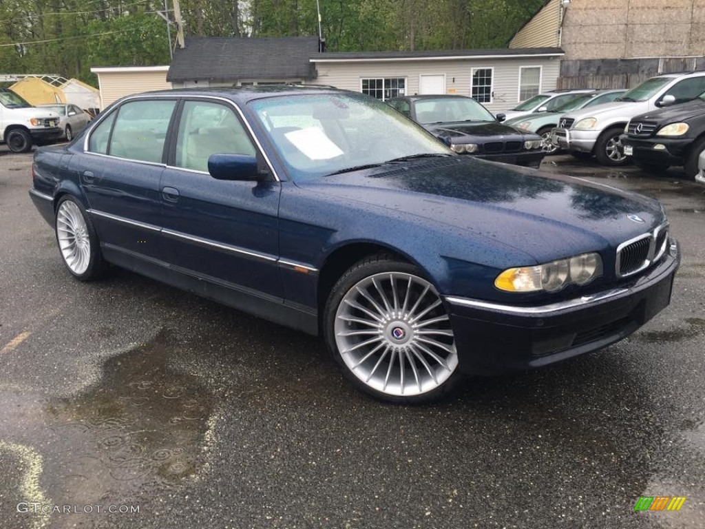 2000 7 Series 740iL Sedan - Biarritz Blue Metallic / Oyster Beige/Navy Blue photo #1