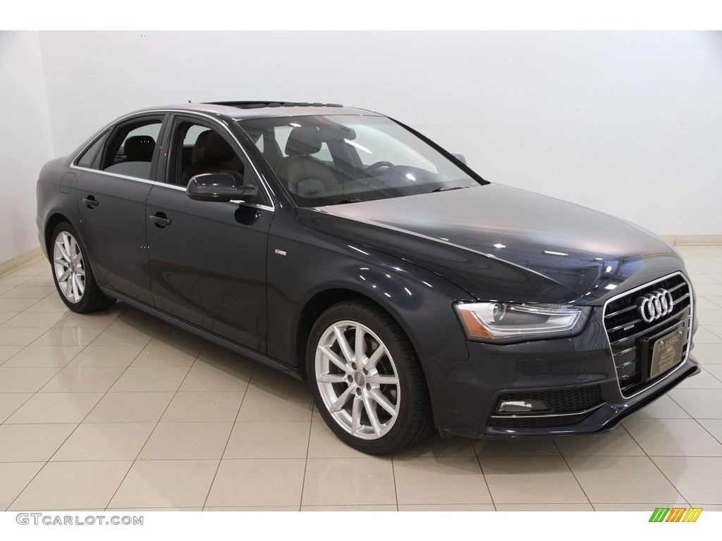 2014 A4 2.0T quattro Sedan - Moonlight Blue Metallic / Chestnut Brown/Black photo #1