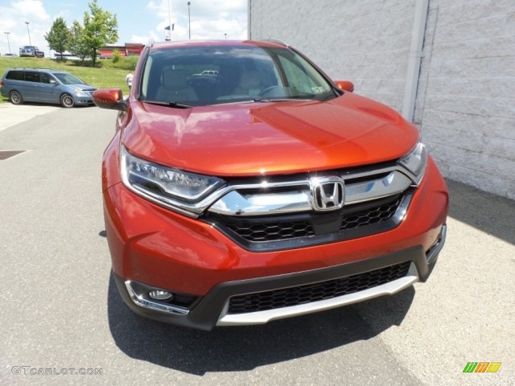 2017 CR-V Touring AWD - Molten Lava Pearl / Ivory photo #4