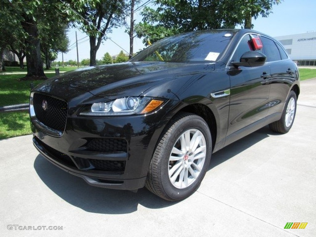 Santorini Black Metallic 2018 Jaguar F-PACE 35t AWD Prestige Exterior Photo #120957027
