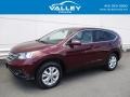 2014 Basque Red Pearl II Honda CR-V EX AWD  photo #1