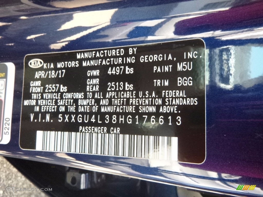 2017 Optima Color Code M5U for Horizon Blue Photo #120962751