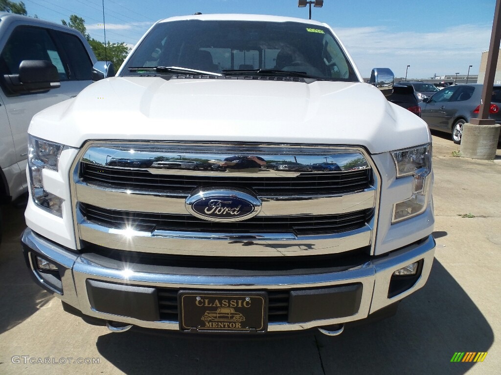 2017 F150 Lariat SuperCrew 4X4 - White Platinum / Black photo #3