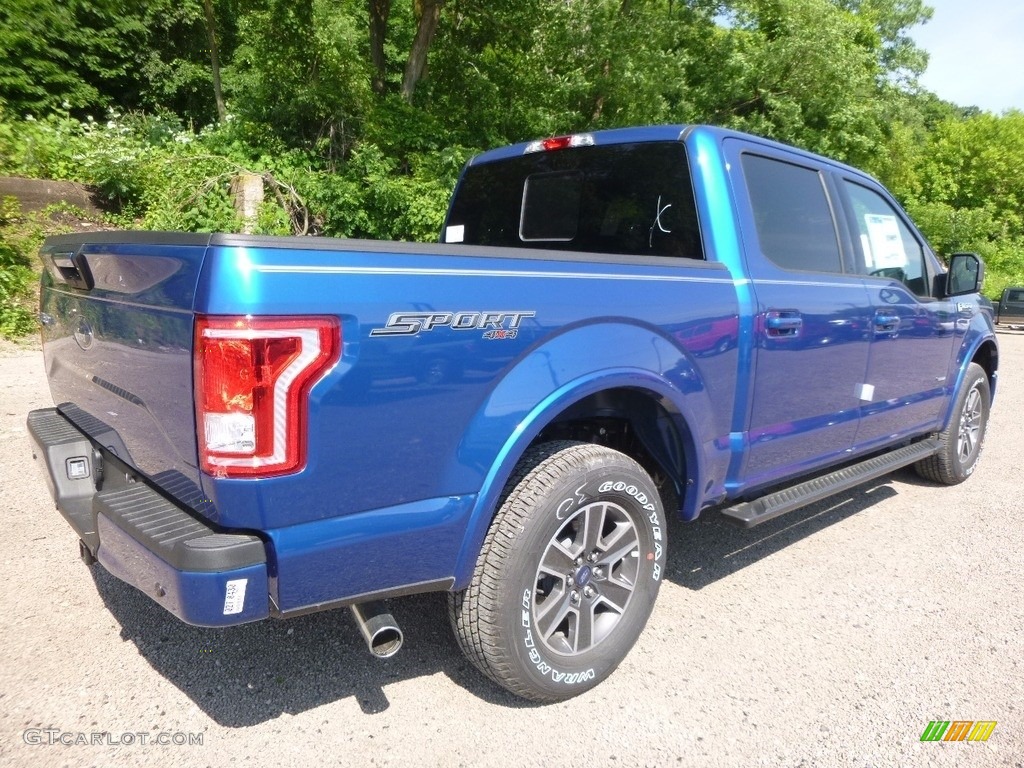 2017 F150 XLT SuperCrew 4x4 - Lightning Blue / Black photo #2