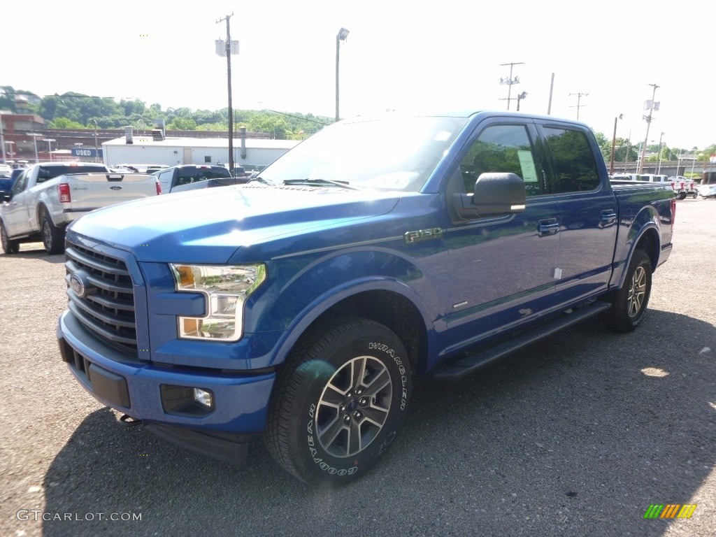 2017 F150 XLT SuperCrew 4x4 - Lightning Blue / Black photo #6