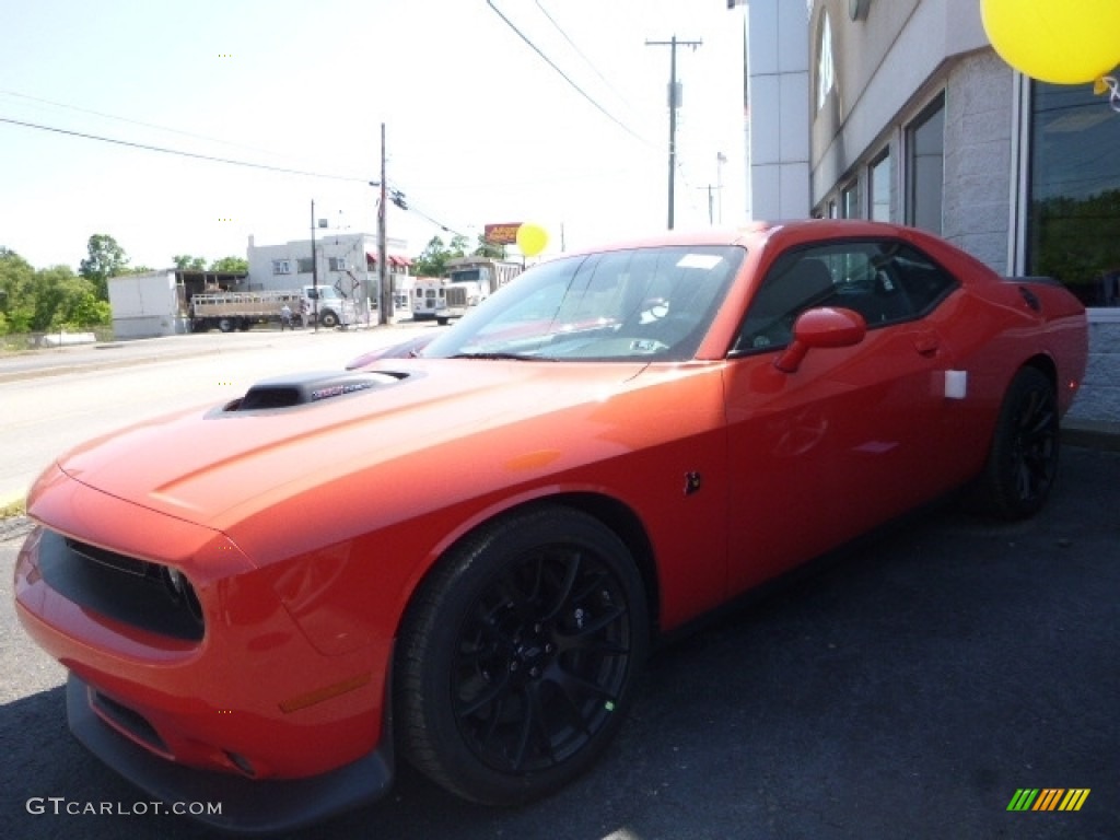 2017 Challenger 392 HEMI Scat Pack Shaker - Go Mango / Black photo #1