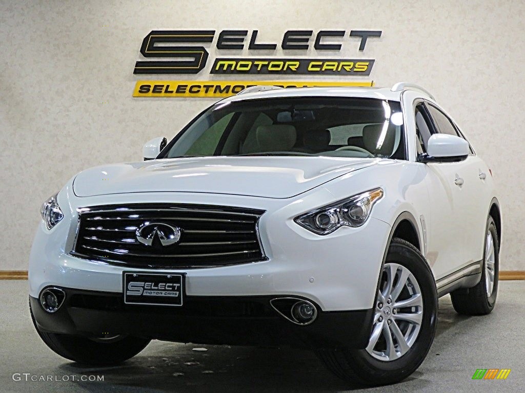 2013 FX 37 AWD - Moonlight White / Wheat photo #1
