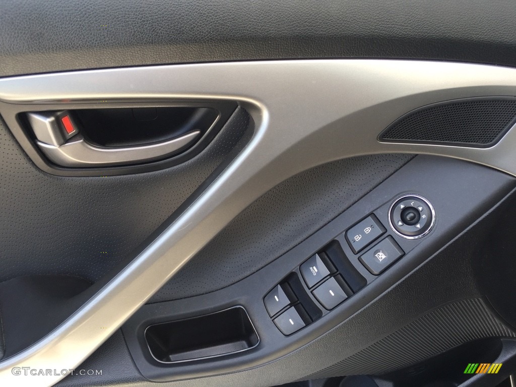 2012 Elantra Limited - Midnight Black / Black photo #8