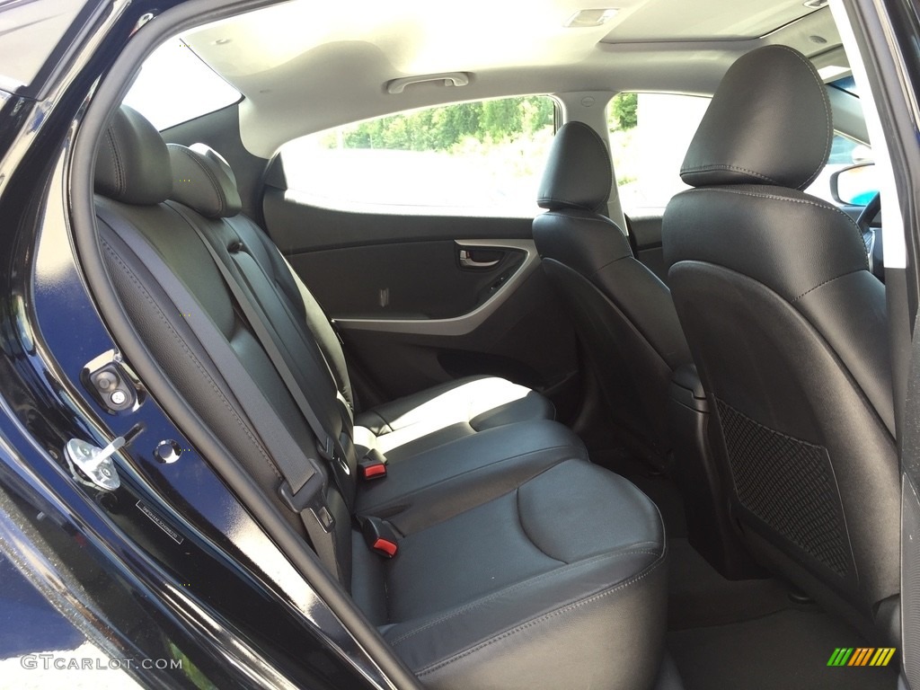 2012 Elantra Limited - Midnight Black / Black photo #24