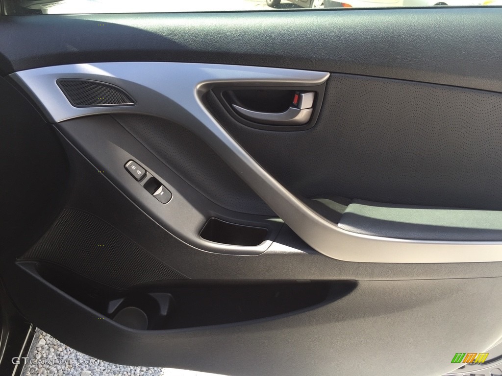 2012 Elantra Limited - Midnight Black / Black photo #25