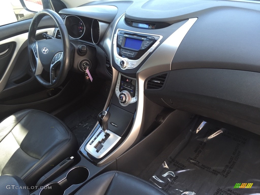 2012 Elantra Limited - Midnight Black / Black photo #26