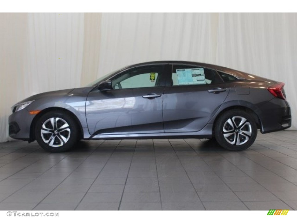 2017 Civic LX Sedan - Modern Steel Metallic / Black photo #5
