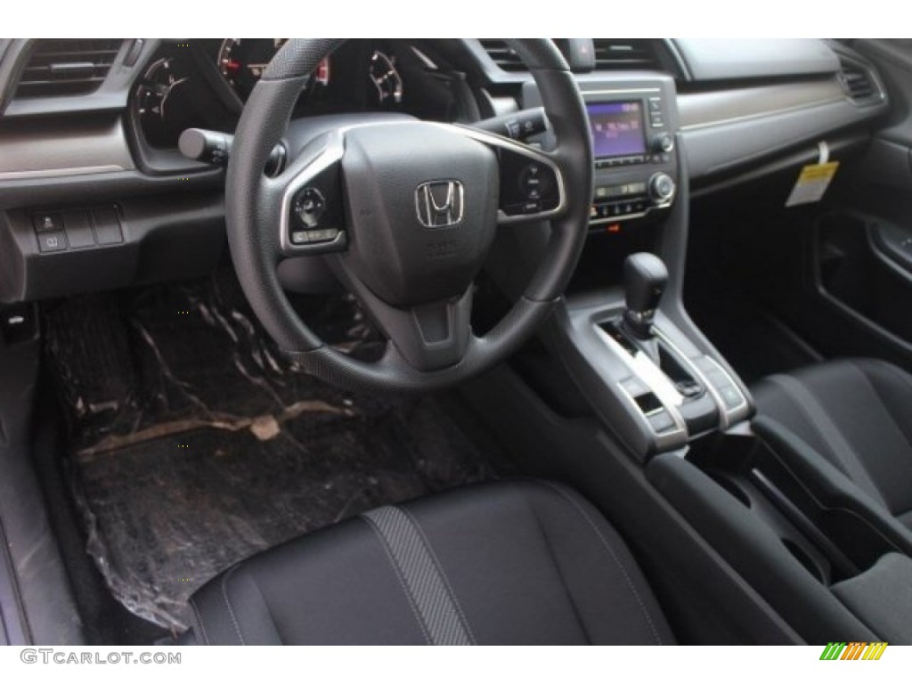 2017 Civic LX Sedan - Modern Steel Metallic / Black photo #11