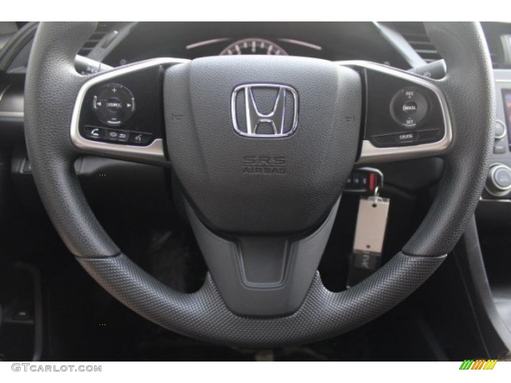 2017 Civic LX Sedan - Modern Steel Metallic / Black photo #12