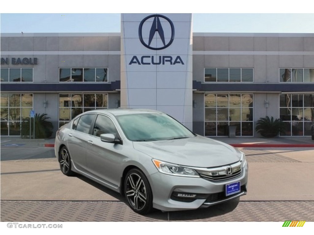 2016 Accord Sport Sedan - Lunar Silver Metallic / Black photo #1