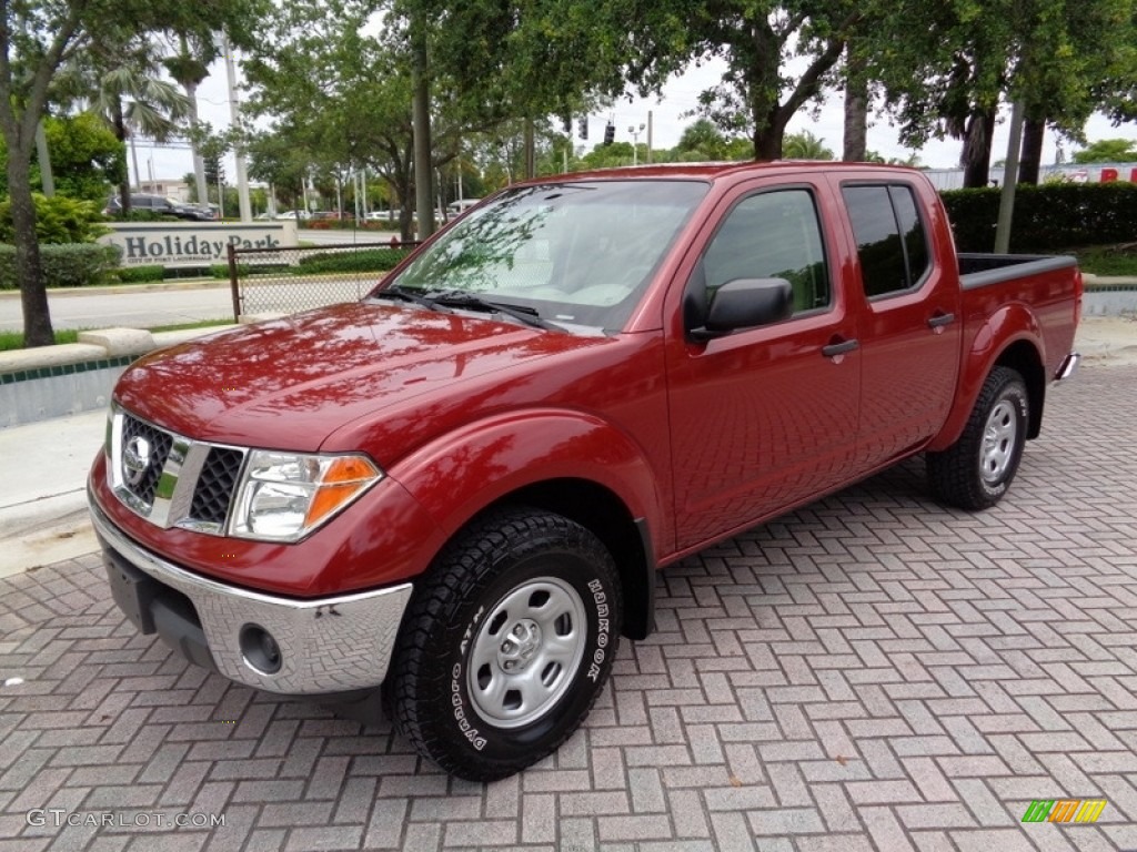 2008 Frontier SE Crew Cab 4x4 - Red Brawn / Beige photo #1