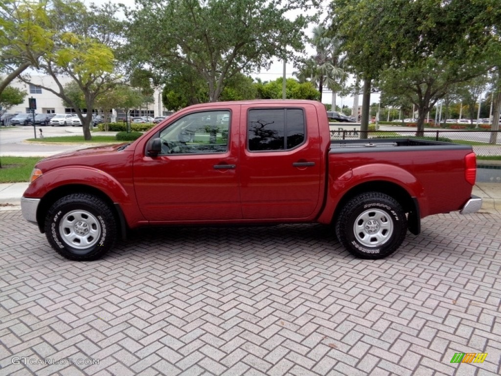 2008 Frontier SE Crew Cab 4x4 - Red Brawn / Beige photo #4