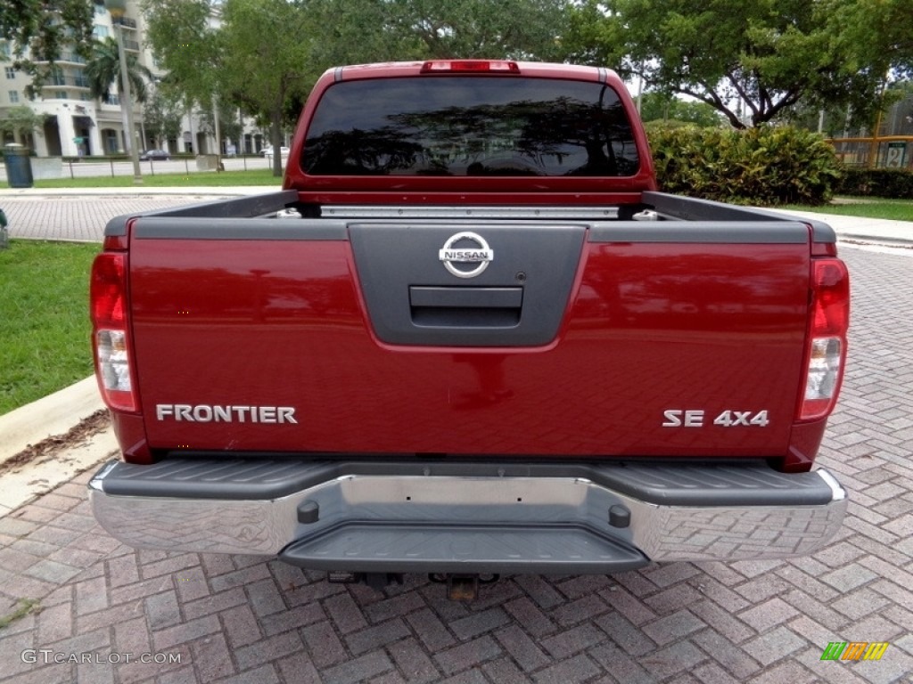 2008 Frontier SE Crew Cab 4x4 - Red Brawn / Beige photo #8