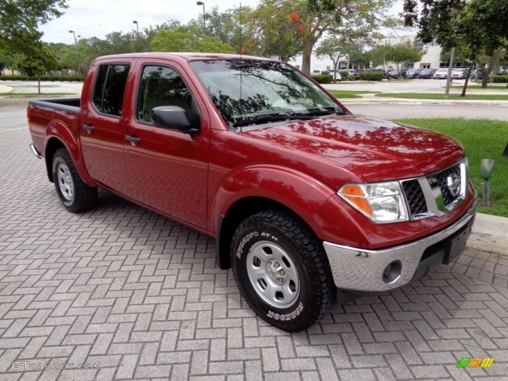 2008 Frontier SE Crew Cab 4x4 - Red Brawn / Beige photo #14