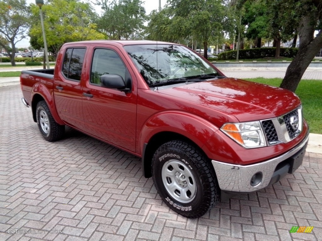 2008 Frontier SE Crew Cab 4x4 - Red Brawn / Beige photo #27