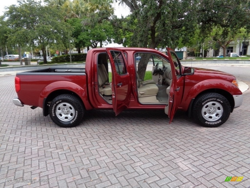 2008 Frontier SE Crew Cab 4x4 - Red Brawn / Beige photo #46