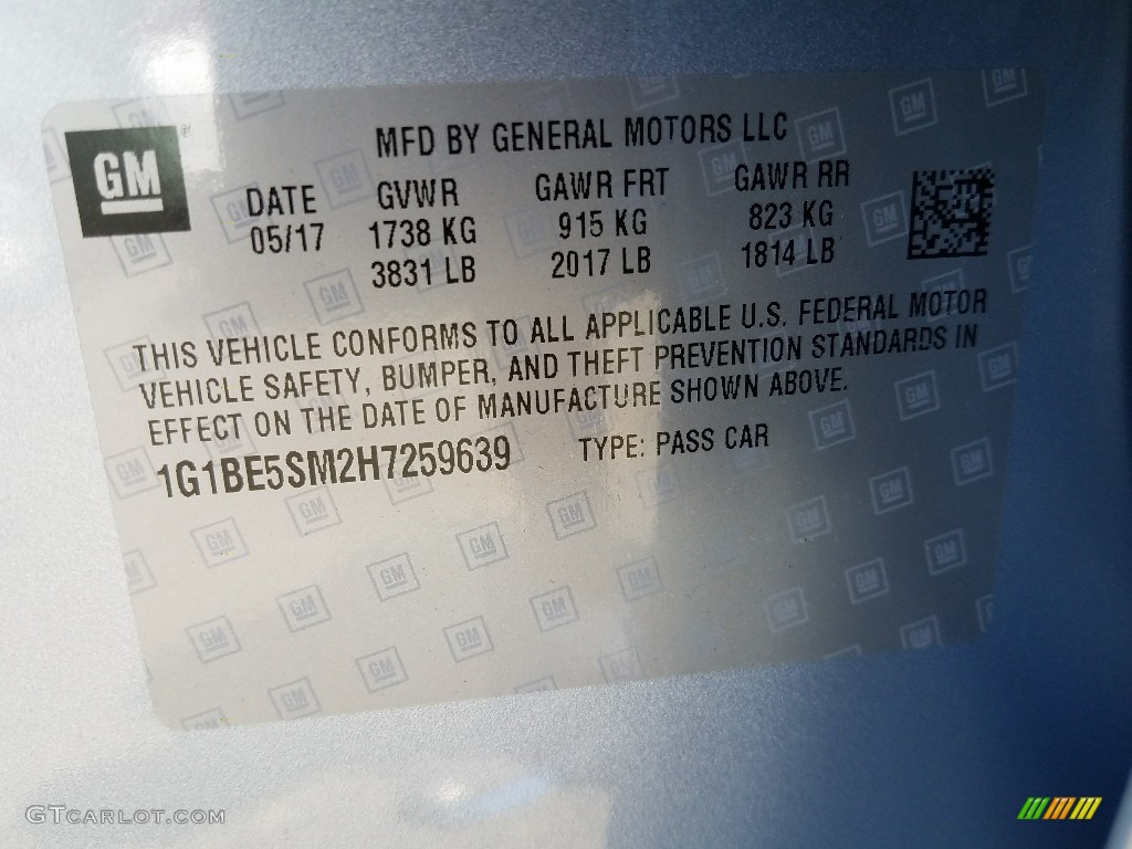 2017 Cruze LT - Arctic Blue Metallic / Jet Black photo #9