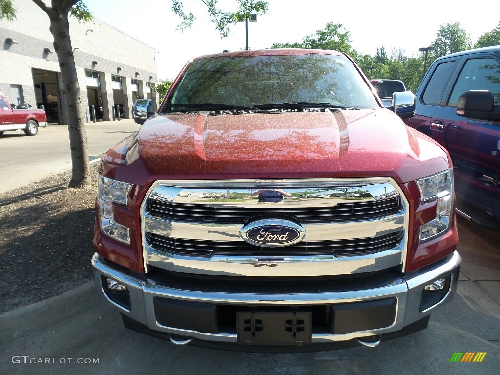 2017 F150 Lariat SuperCrew 4X4 - Ruby Red / Black photo #2